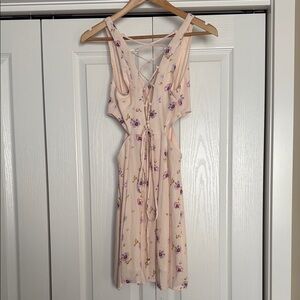 Floral Pink Sleeveless Dress